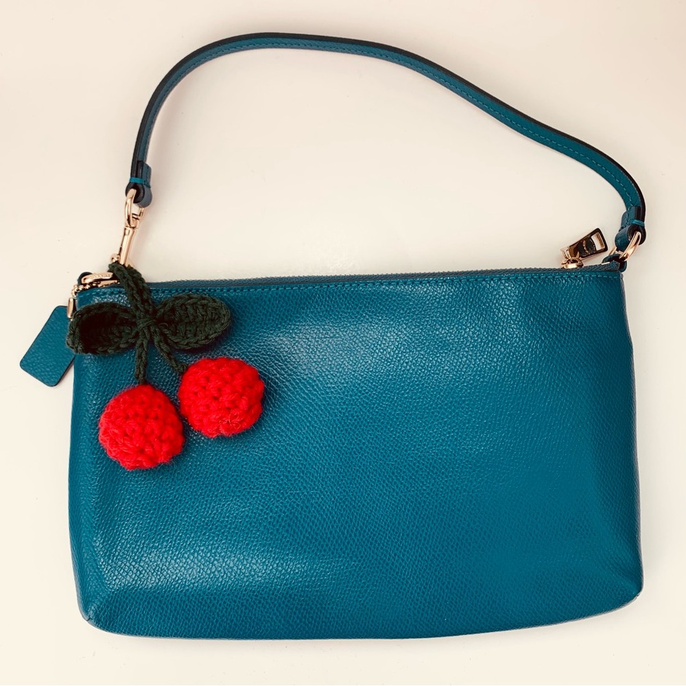 🍒Handcrafted Red Cherry Bag Charm - Picture 4 of 6